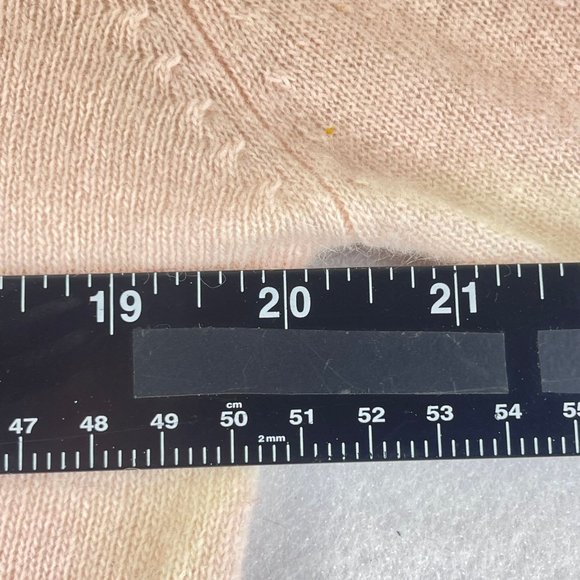 Vintage HORCHOW Womens M Pink Sequined Heart Wool Angora Puff Sleeve Sweater - Picture 5 of 14